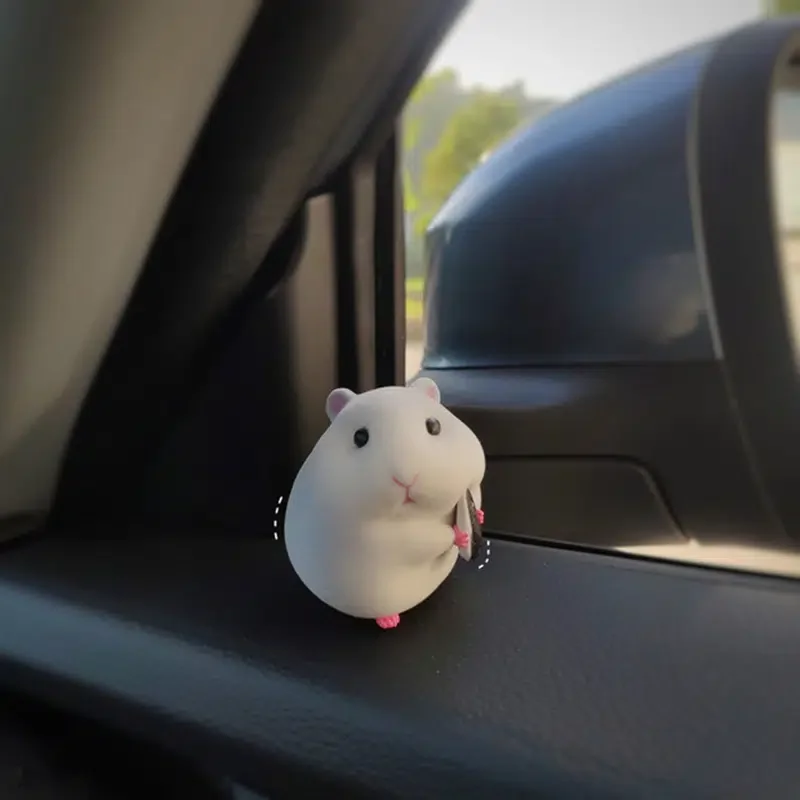

Cute Anime Stealing Hamster Car Interior Decoration Gourmet Hamster Figures Auto Dashboard Decoration For Car Accessories Woman