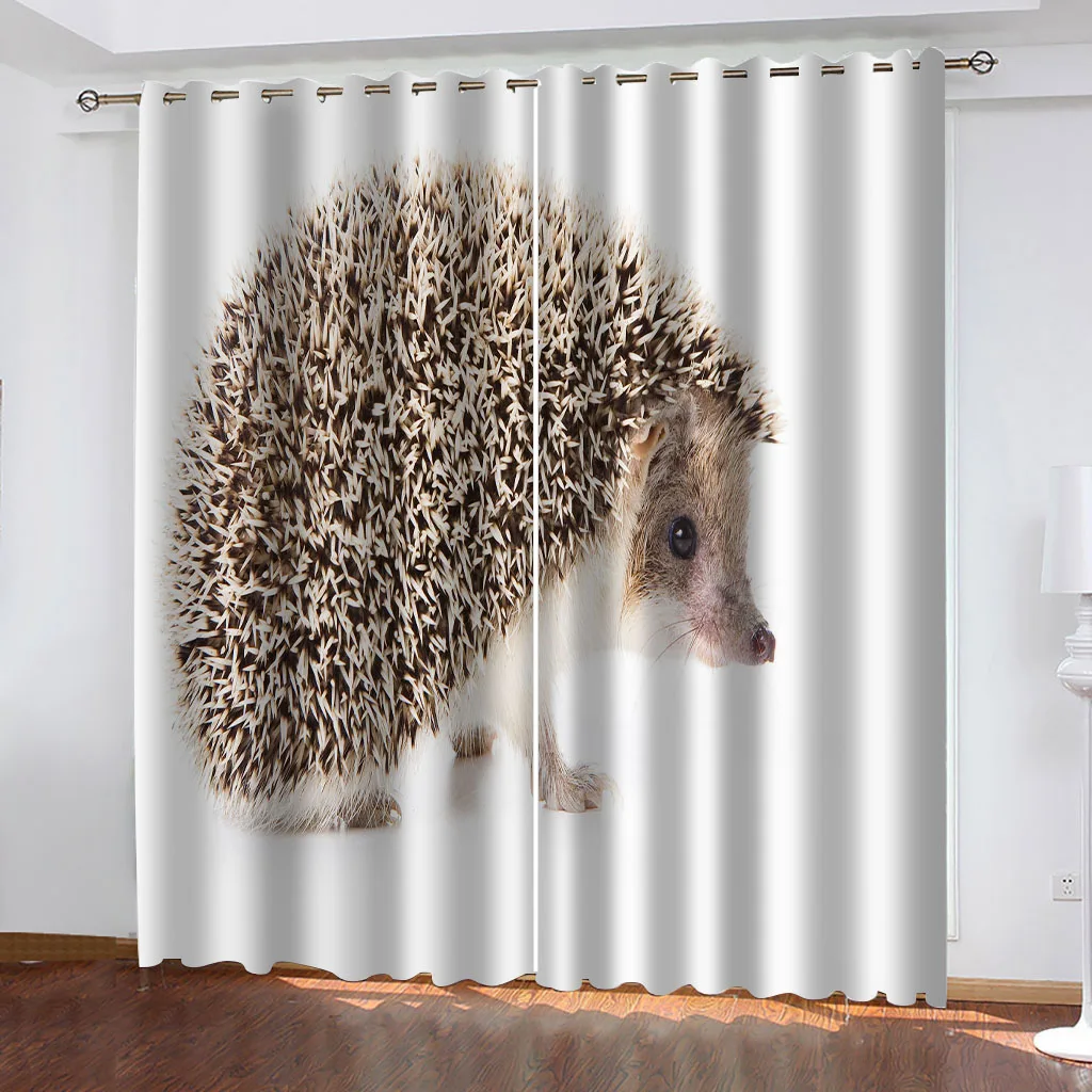 Шторы HUANZHUANG для спальни роскошные оконные занавески с рисунком ежа животных