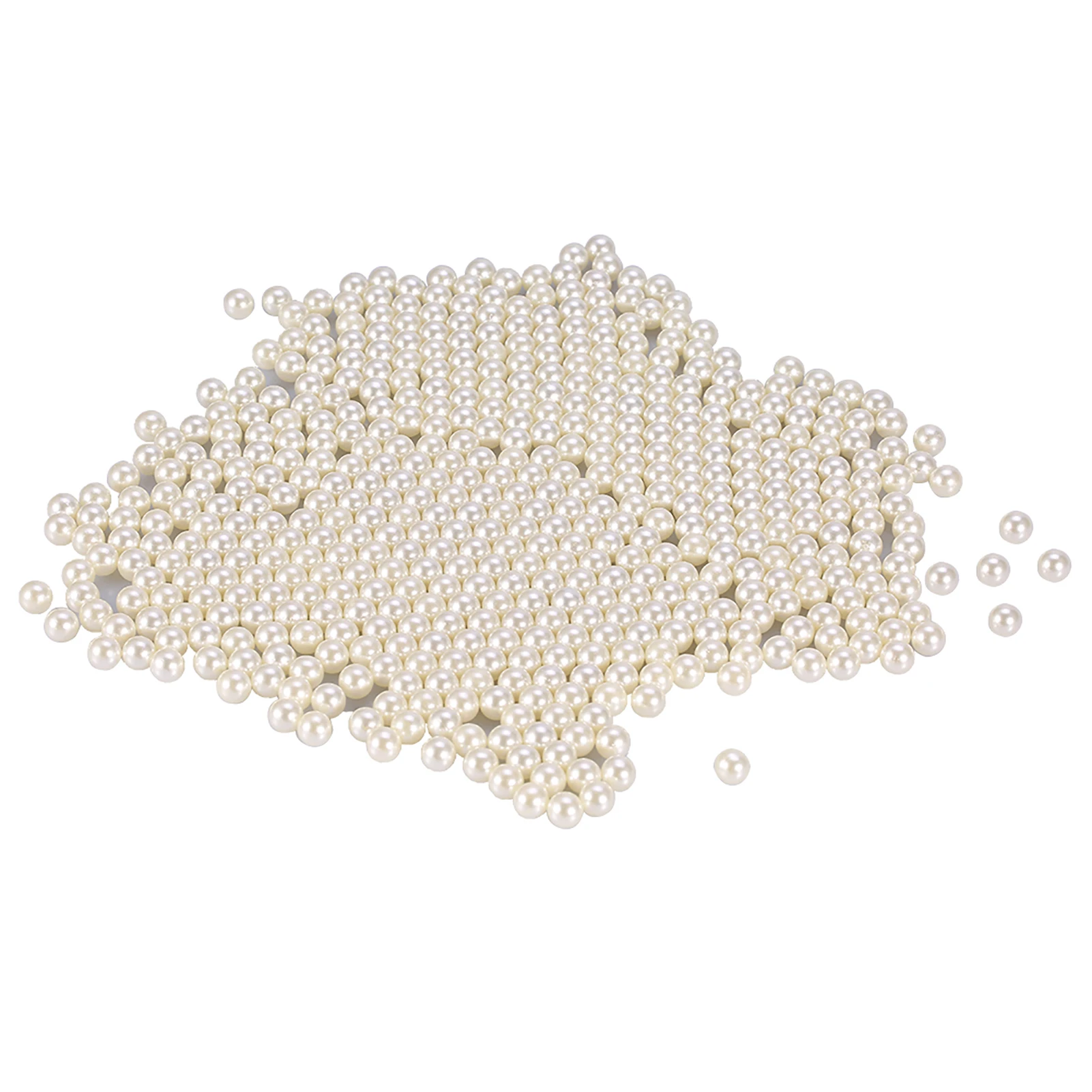 

1300PCS/Bag Artificial Pearls Beads Decoration For Brush Holder Makeup Organizer(White)