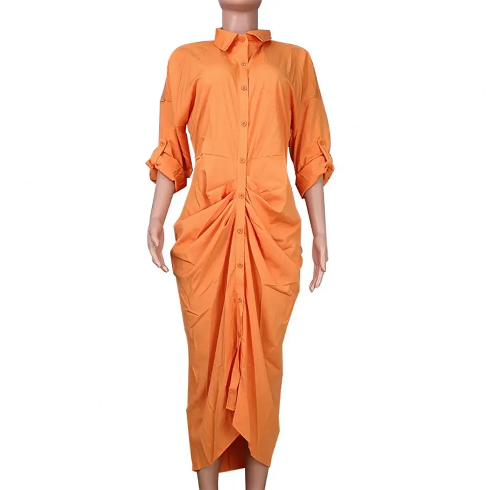 

Buttons Summer Slim-fitting Long Dress for Beach Maxi Dress Buttons Summer Slim-fitting Long Dress for Beach