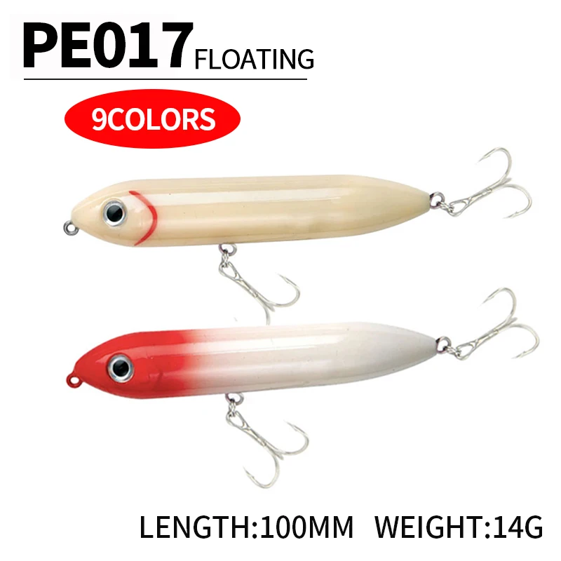 Fishing Spook Lures Floating Artificial Bait Hard Plastic Swimbait Pike Bass Trout Lures Fishing Pe017
