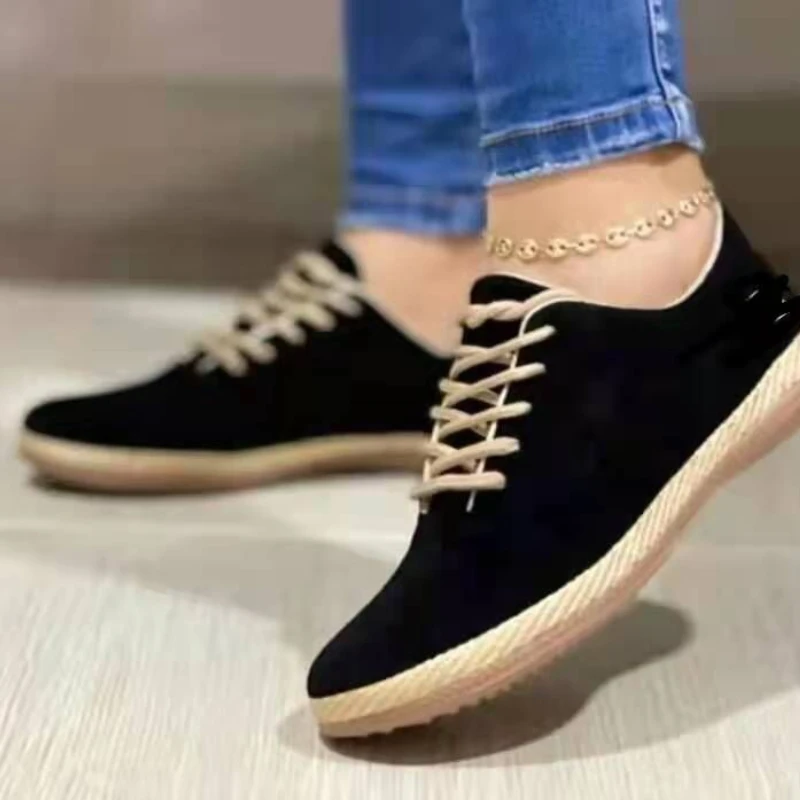 

Flat Shoes Casual Women Shoe Foreign Trade Single Shoes Casual Lightweight Women Single Shoes Fashion Low Top Solid Color Large