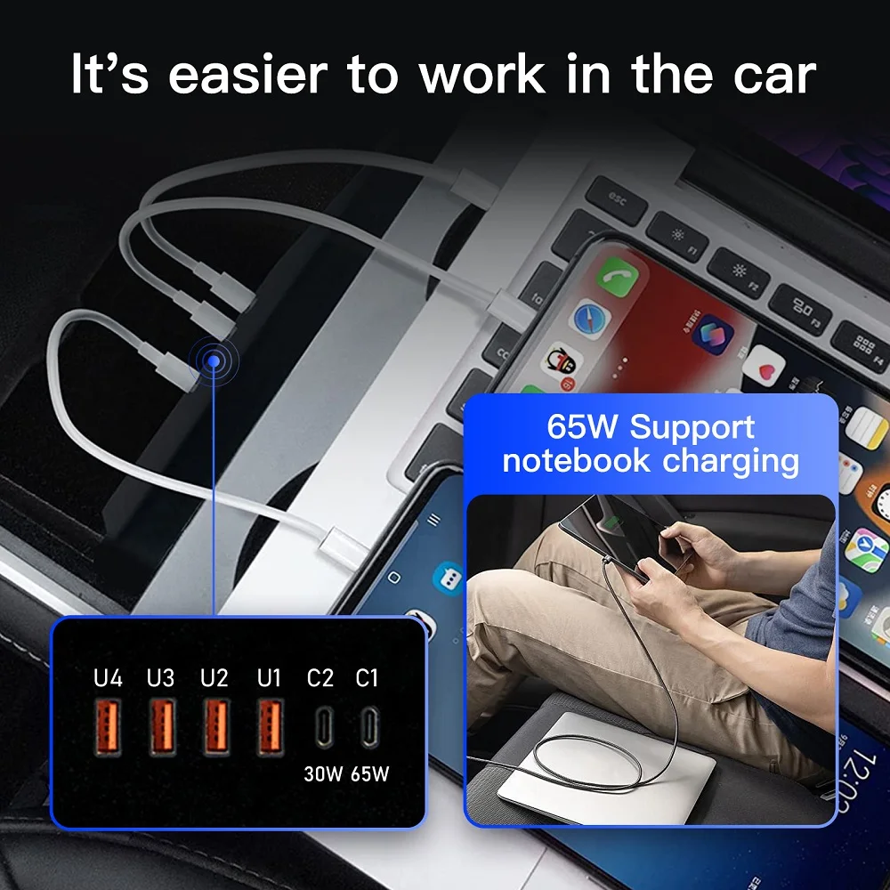 Ультратонкий зарядный концентратор 65 Вт 30 центральное управление Модуль