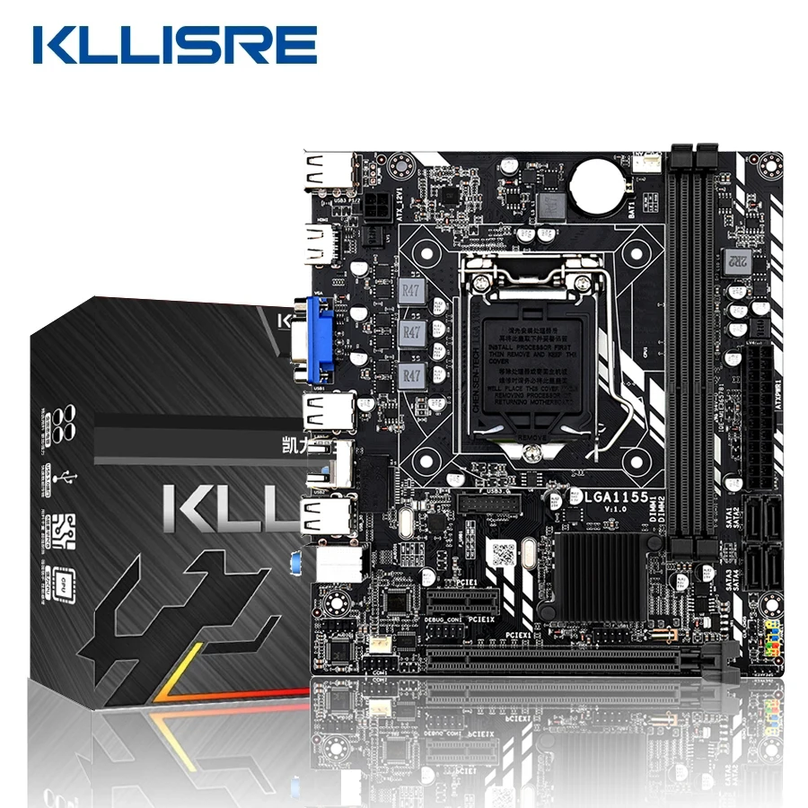 Материнская плата Kllisre H61 LGA 1155 DDR3 двухканальная память 16 Гб для процессора Intel LGA1155