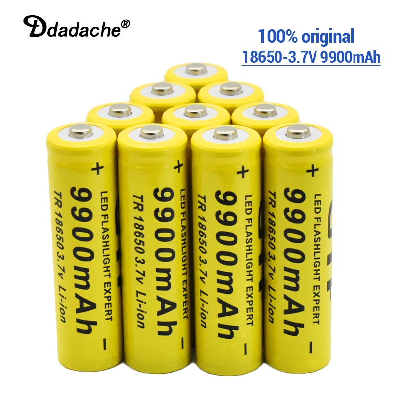 

brand new 18650 li-ion Rechargeable Battery 3.7V 9900mah GTF Battery is very suitable for flashlights or electronic devices..