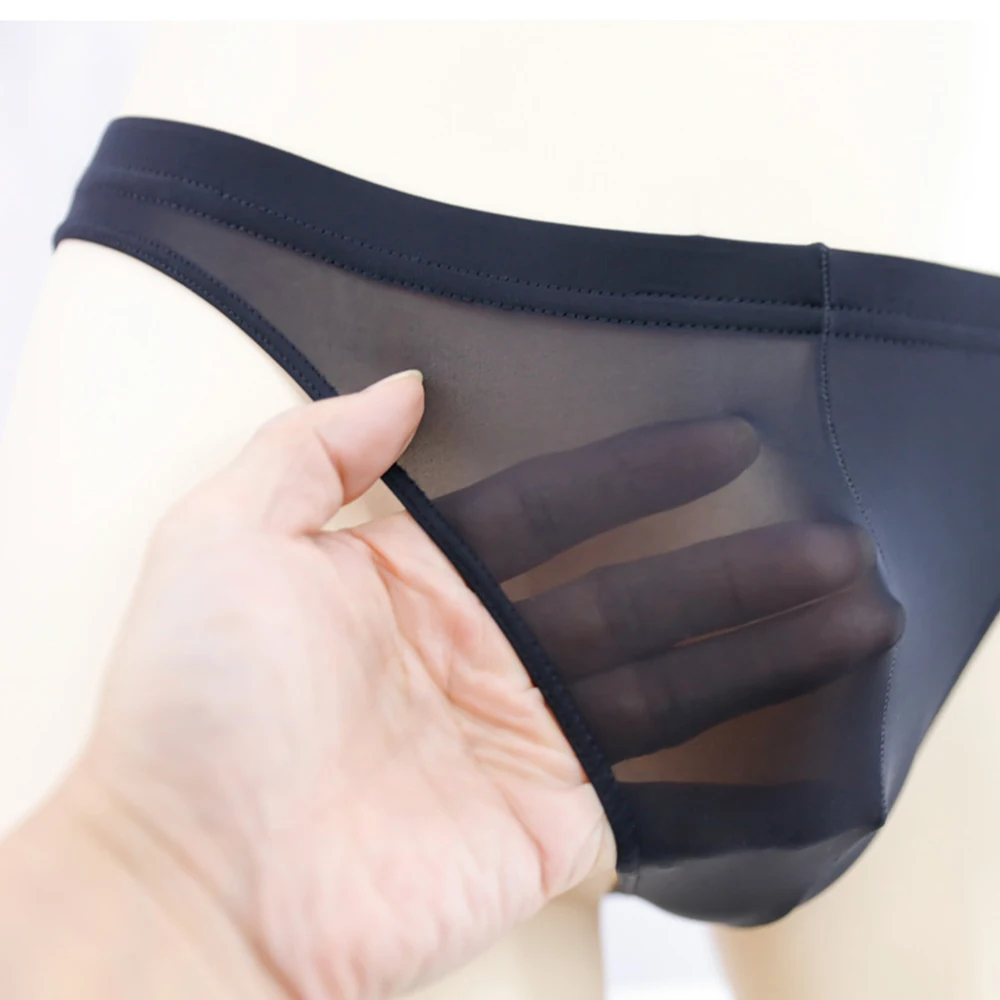 

Mens Sexy Pouch Briefs Sheer Low-Rise Lingerie See Through Ultra-thin Underwear Breathable Soft Panties Women Style Underpant A5