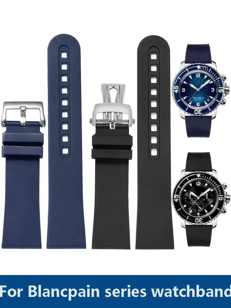 Высококачественный ремешок для часов из флюорубра Blancpain 50 поиск 5000 /5015 /5200 серия