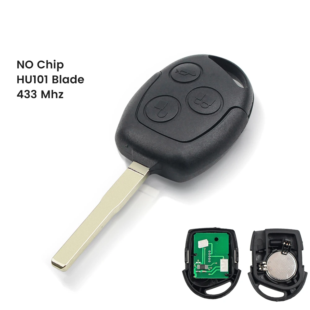 

KEYYOU 1 шт. дистанционный ключ от машины для FORD Focus Ka Mondeo Galaxy Fiesta Fusion 433 МГц 4D60 ID63 чип 3 кнопки 2006 2007