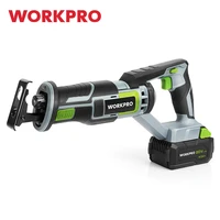 workpro 20v cordless reciprocating saw 1 inch stroke length for wood metal cutting with 4 saw blades tool kit