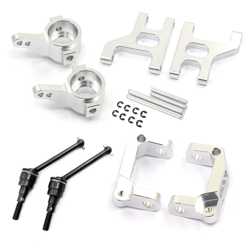 

Metal Front Steering Cup C Hub Carrier Suspension Arm Drive Shaft for 1/10 RC Crawler Tamiya CC01 Upgrade Parts,Silver