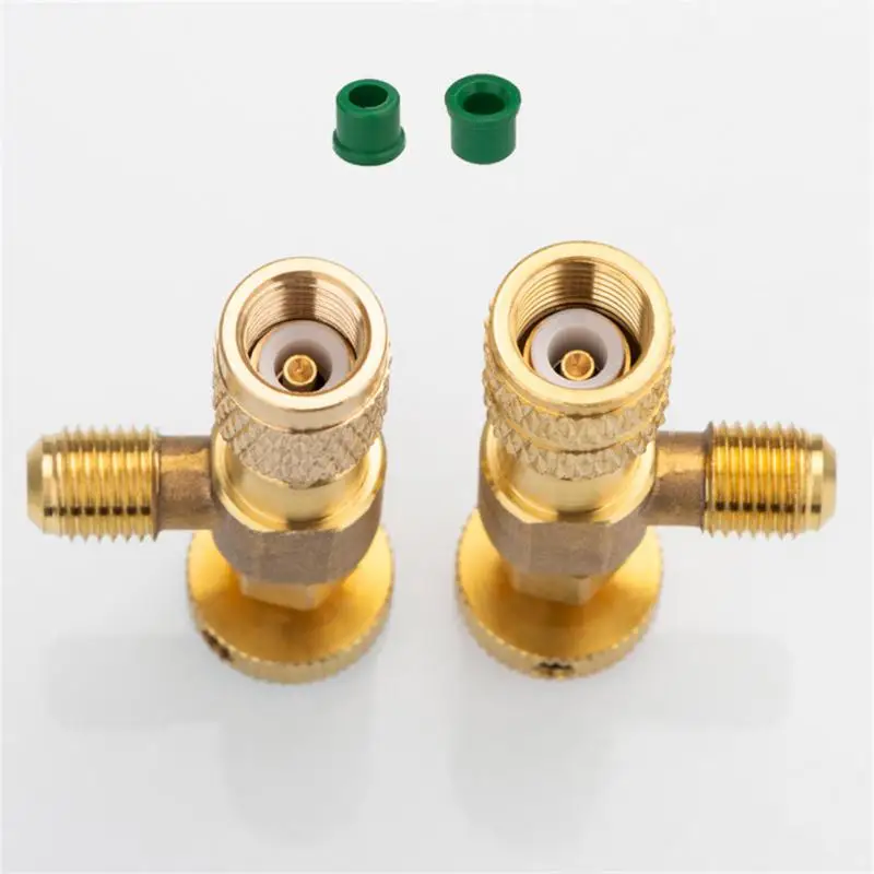 

1/4" Male - 5/16" Female. Connector R410 R22 Economic High Hardnes Air Conditioner Connector Be In Common Use Safety Valve