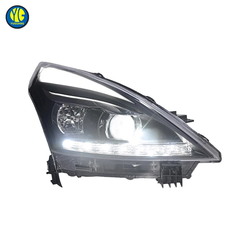 Фото Для Nissan Teana Altima J32: Светодиодные передние фары в сборе (2008-2012), обновленные светодиодные фары с ДХО №2