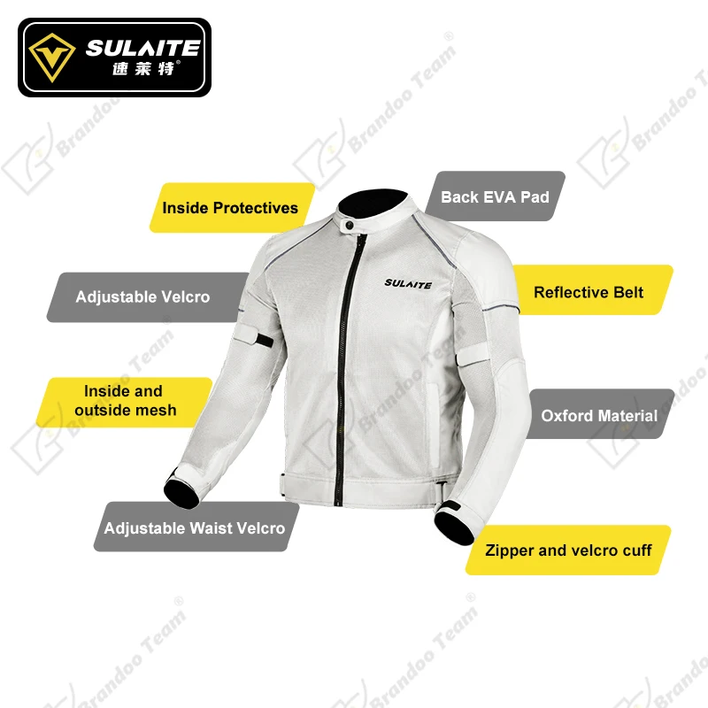 Men's Motorcycle Jacket Protection Wearing Motorbike Coat For Summer Cooling Oxford Jacket enlarge