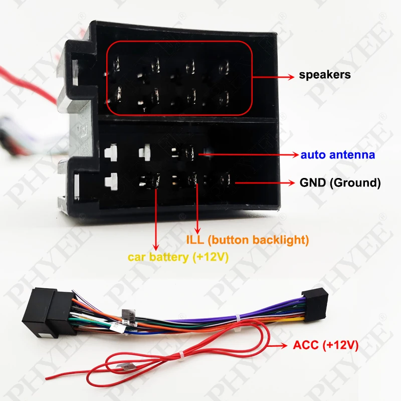 Жгут проводов для радиоприемника Lada Granta 2011-2017 16-контактный разъем разъема ISO