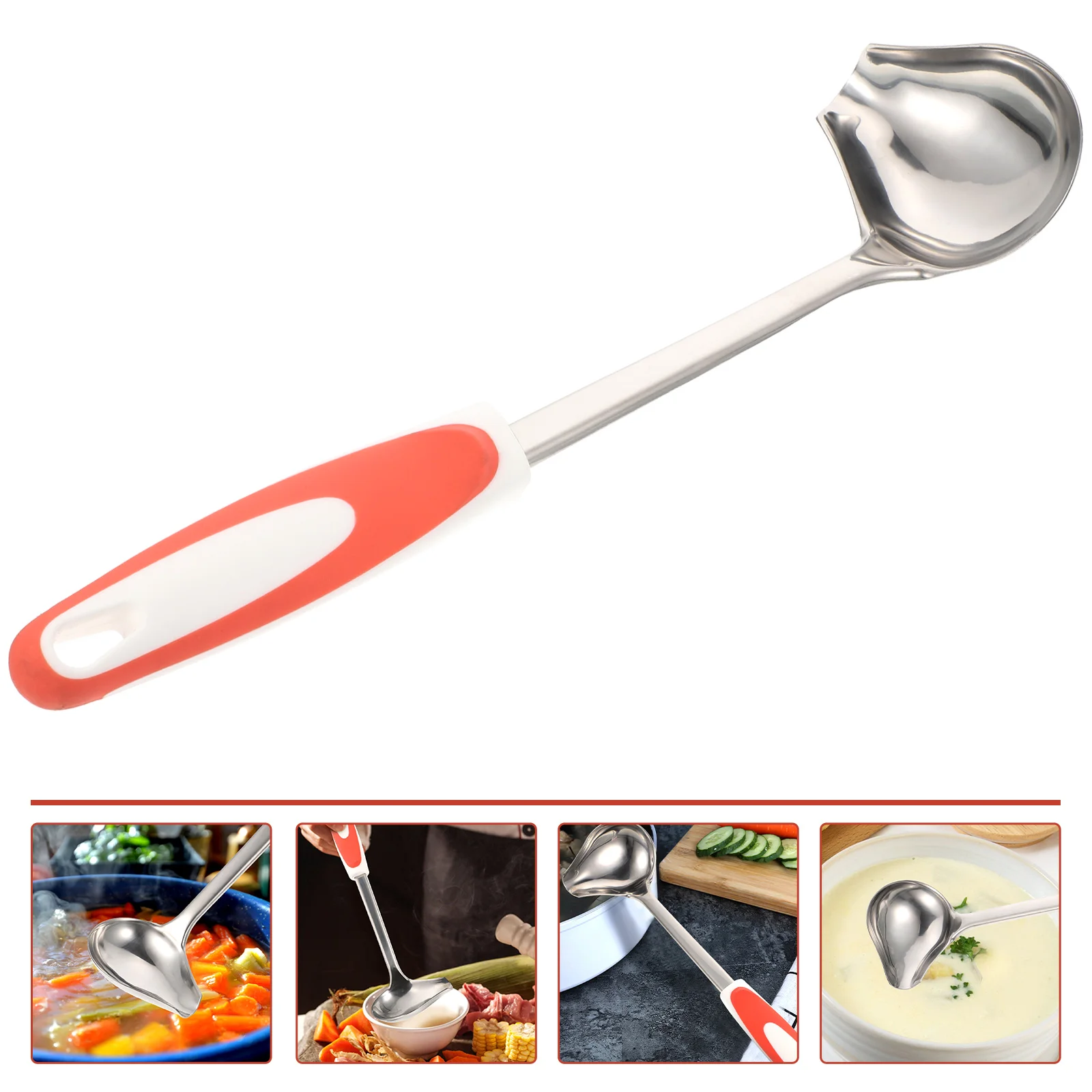 

Spoon Stainless Steel Sauce Ladle Gravies Kitchen Oil Cooking Gadgets Soup Dressings Spoons Metal