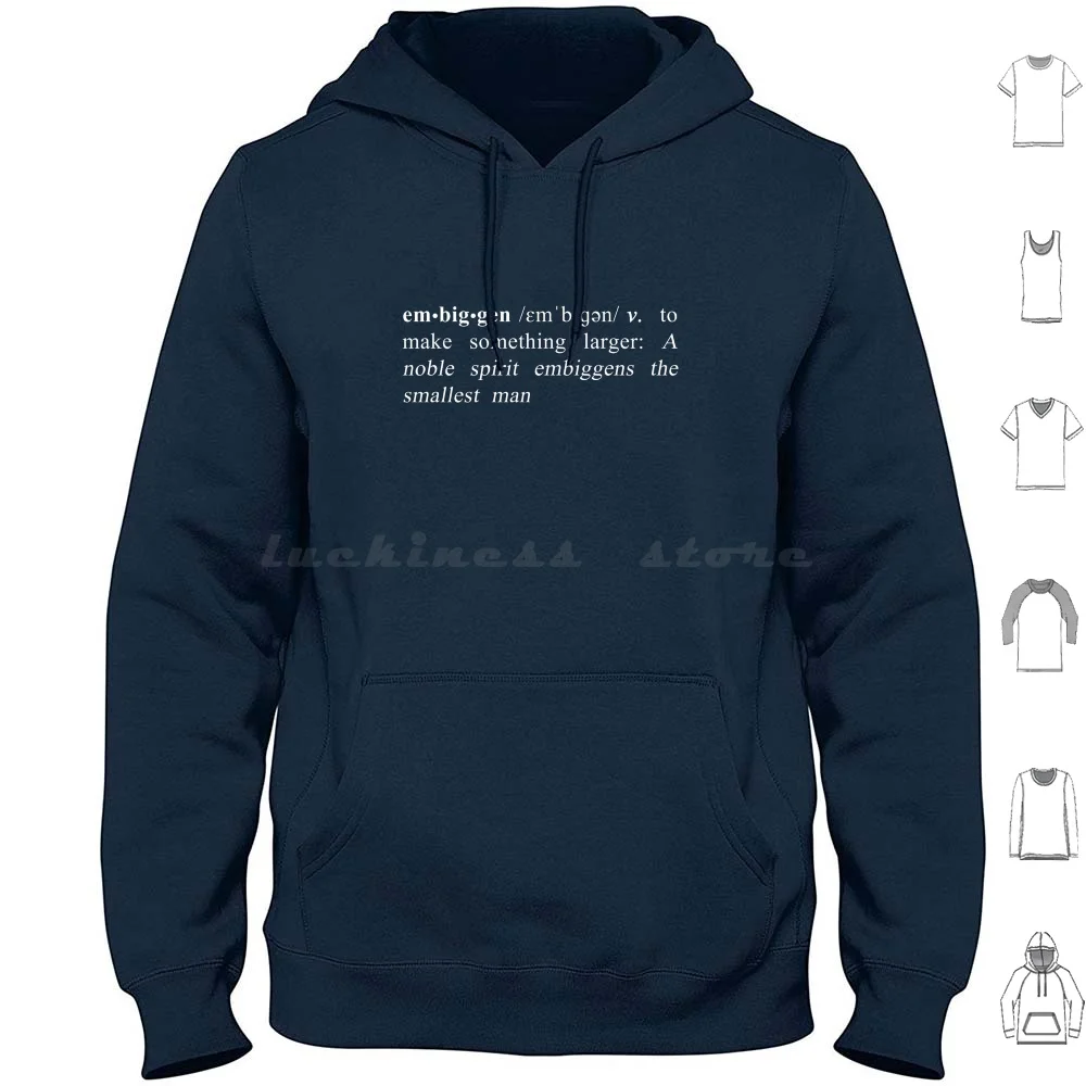 

Definition Of Embiggen-White Hoodie cotton Long Sleeve The Homer Bart Marge Lisa Maggie Lisa Marge Bart Embiggens