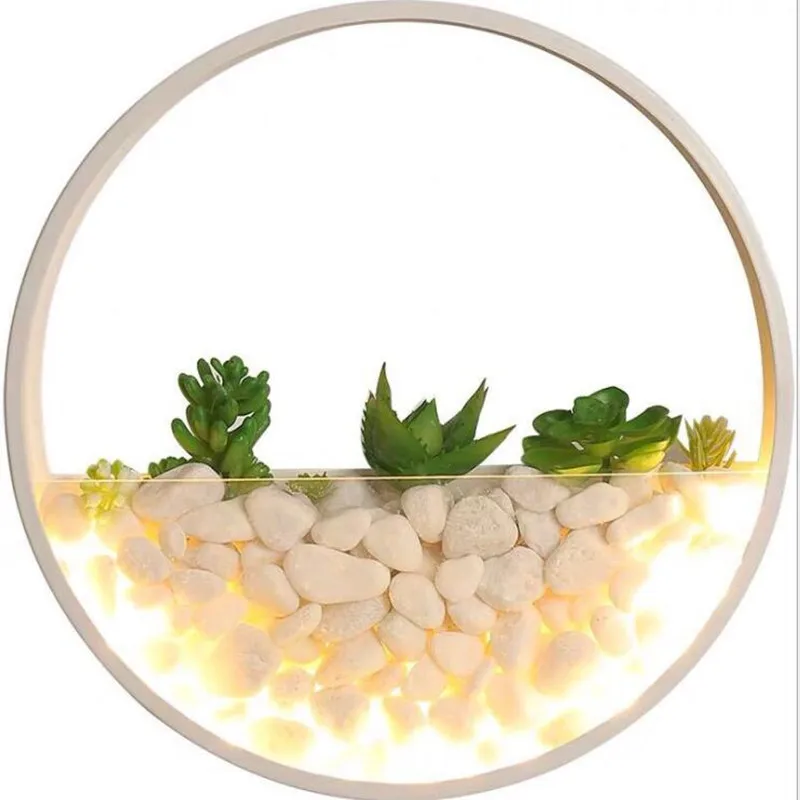 Nordic plant wall lights Creative bedside bedroom lamp wedding room staircase living room simple modern aisle wall lamp