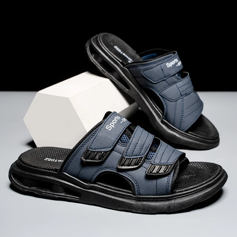 Free shipping men's summer slippers trend top quality outer wear non-slip deodorant outdoor beach sandals clogs