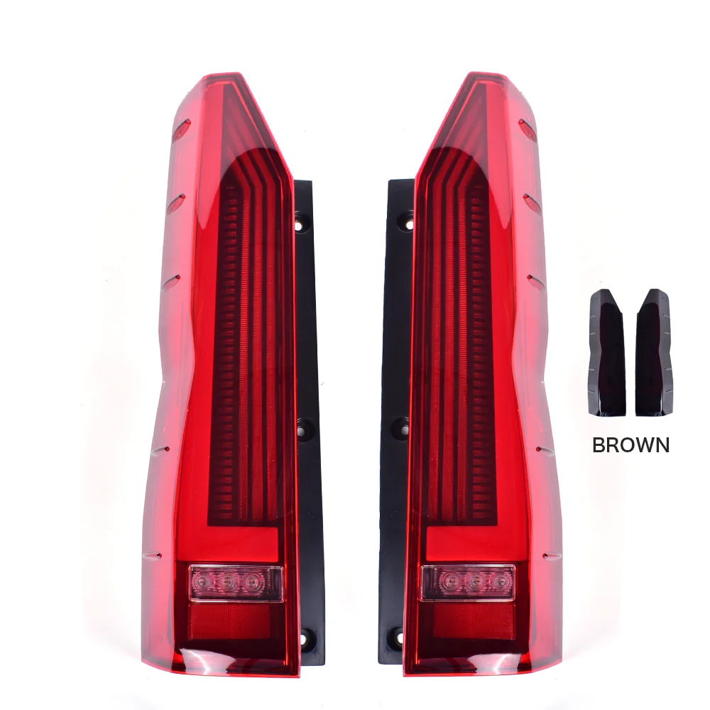 

Sunlop Hiace Parts #4234 LED Tail Lights High Quality Car Tail Lamp Fit For 300 Commuter Black Red Car led lightLED