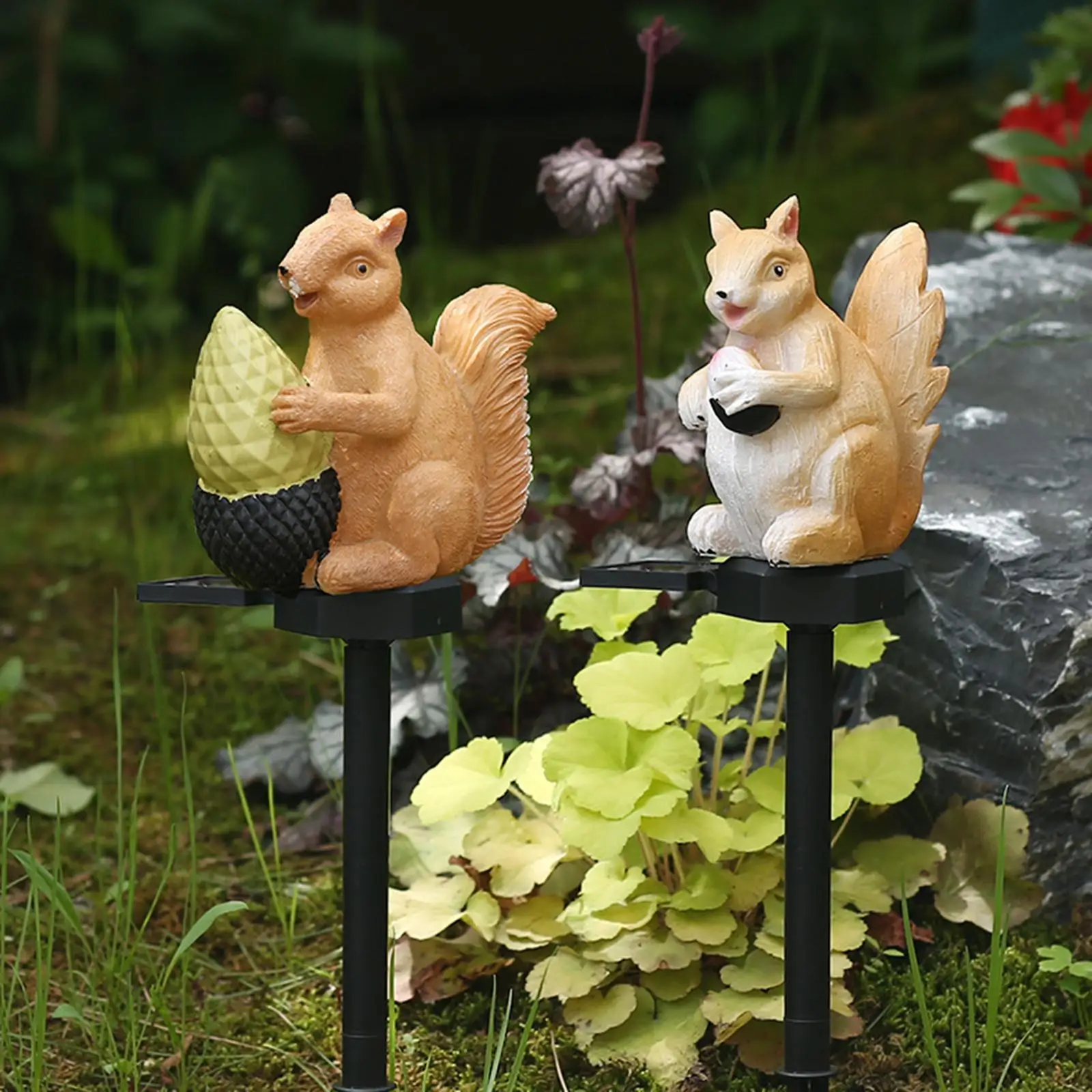 

Садовый водонепроницаемый светильник на солнечной батарее, ландшафтный светильник в виде белки, декоративная лампа для животных, для задне...