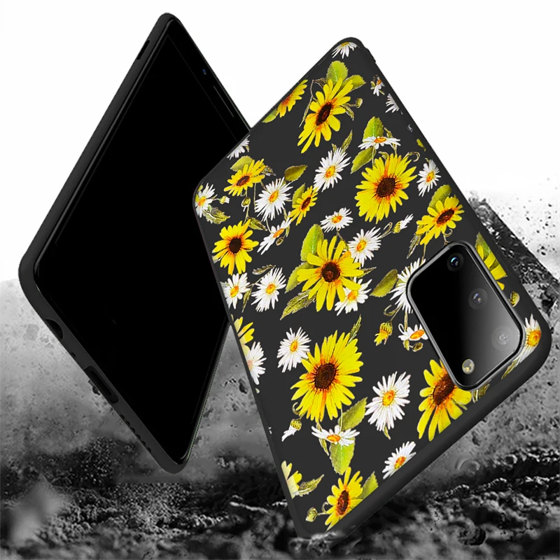 Luxury Sunflower Case for Samsung Galaxy S21 A51 S20 A50 A71 A70 A12 A21S S10 S9 S8 A20 A30 S10e Note 20 10 Plus Ultra Lite TPU