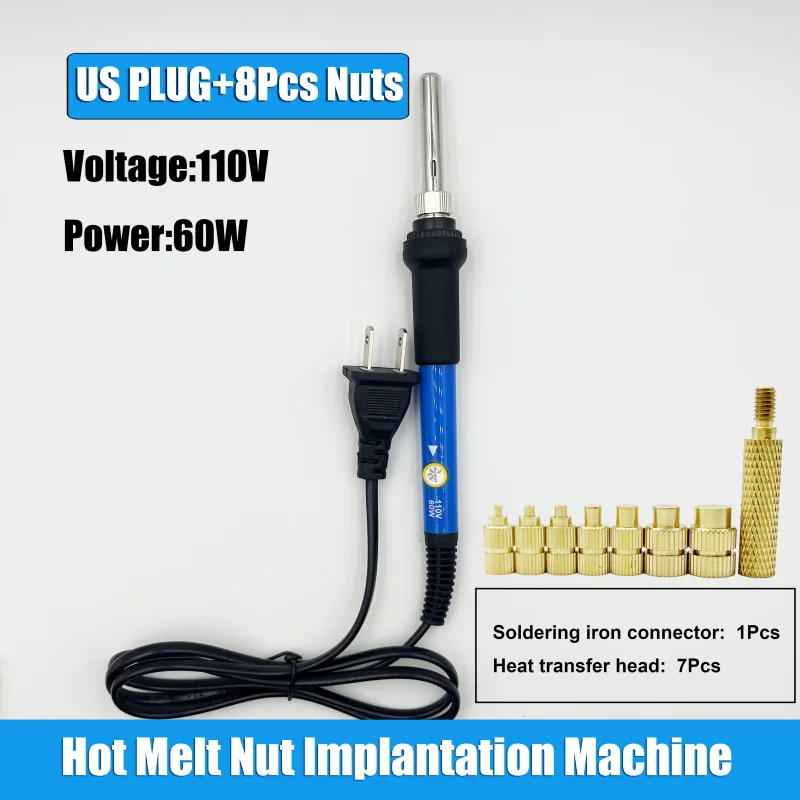 

Латунная нагревательная гайка, Электрический паяльник с регулируемой температурой, накатанная резьба nutinсерта, медные гайки, 3D-принтер