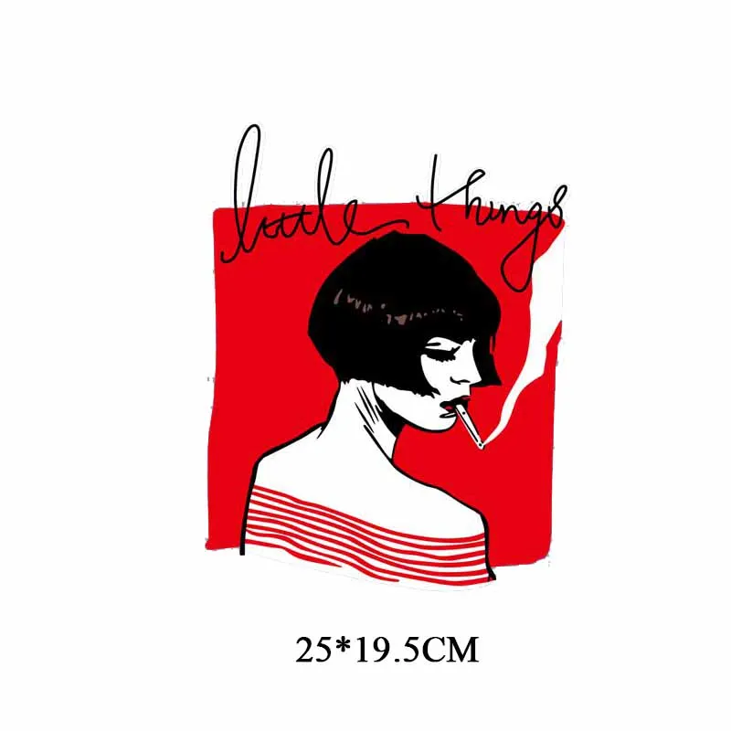 

Heat Transfer Vinyl Letter Patch Washable Stickers for Clothing DIY T-shirt Dresses Applique Thermal Press Cool Girl Patch