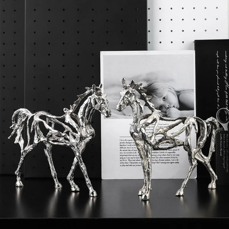 Скандинавская Статуэтка с полым коньком статуэтка из смолы домашнее ремесло