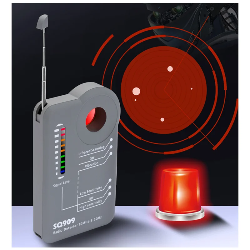 SQ909 Anti GPS Positioning Stealth Photography Eavesdropping Prevention Infrared Detector Compact Convenient Vibration Warning