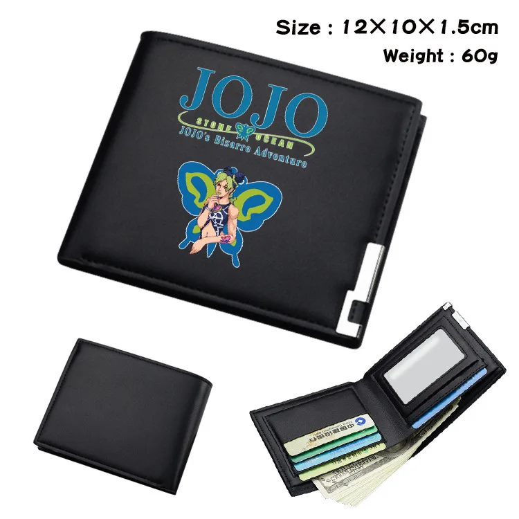 E-Mell JOJO's Bizarre Adventure Stone Ocean Jolyne Cujoh Leone Abbacchio Noriaki Rohan Kujo Jotaro Narciso Anasui PU Wallet