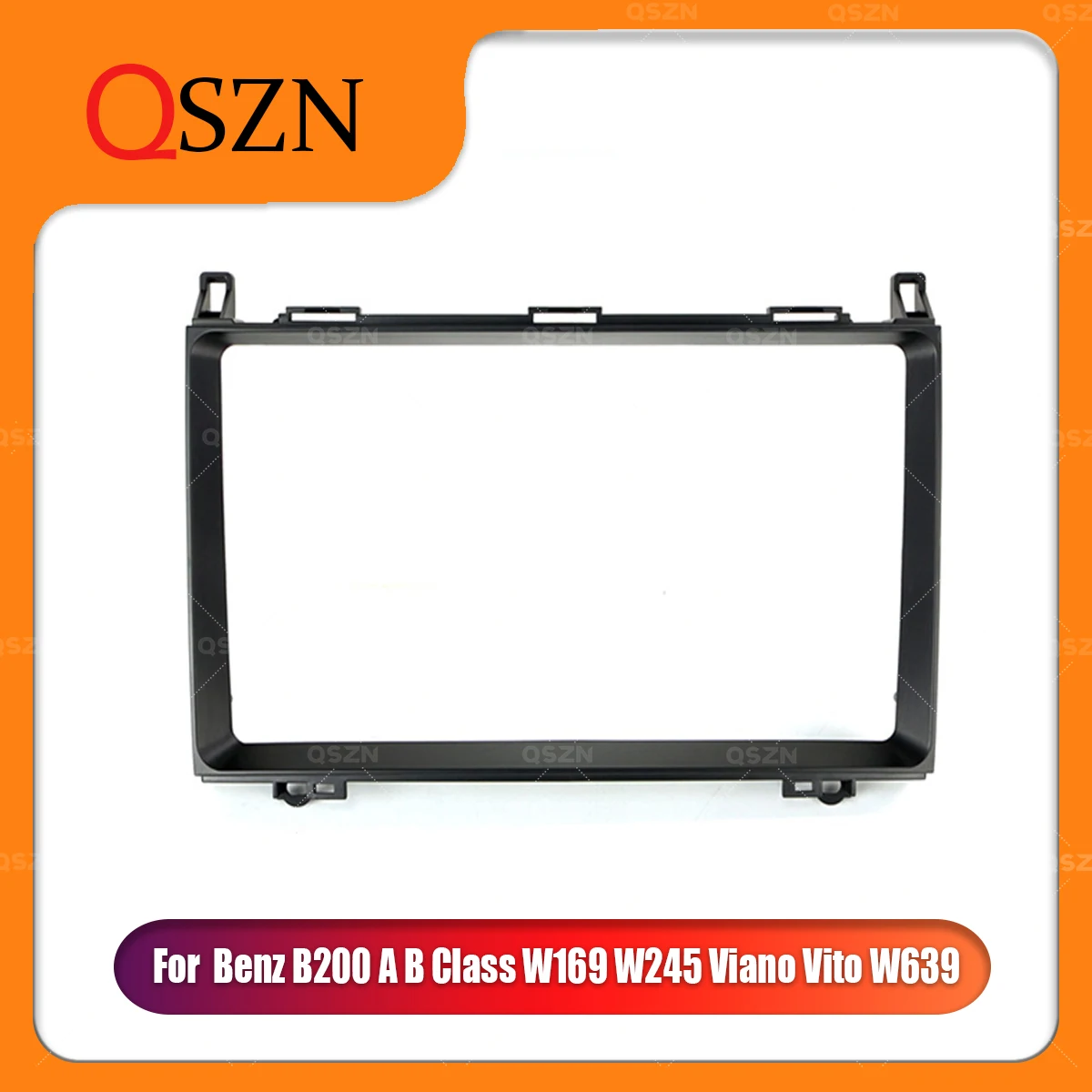 

QSZN 9-дюймовая Автомобильная рама Fascia Для Mercedes BENZ B200 A-KLASSE W169 панель для установки приборной панели двойная Din DVD рамка