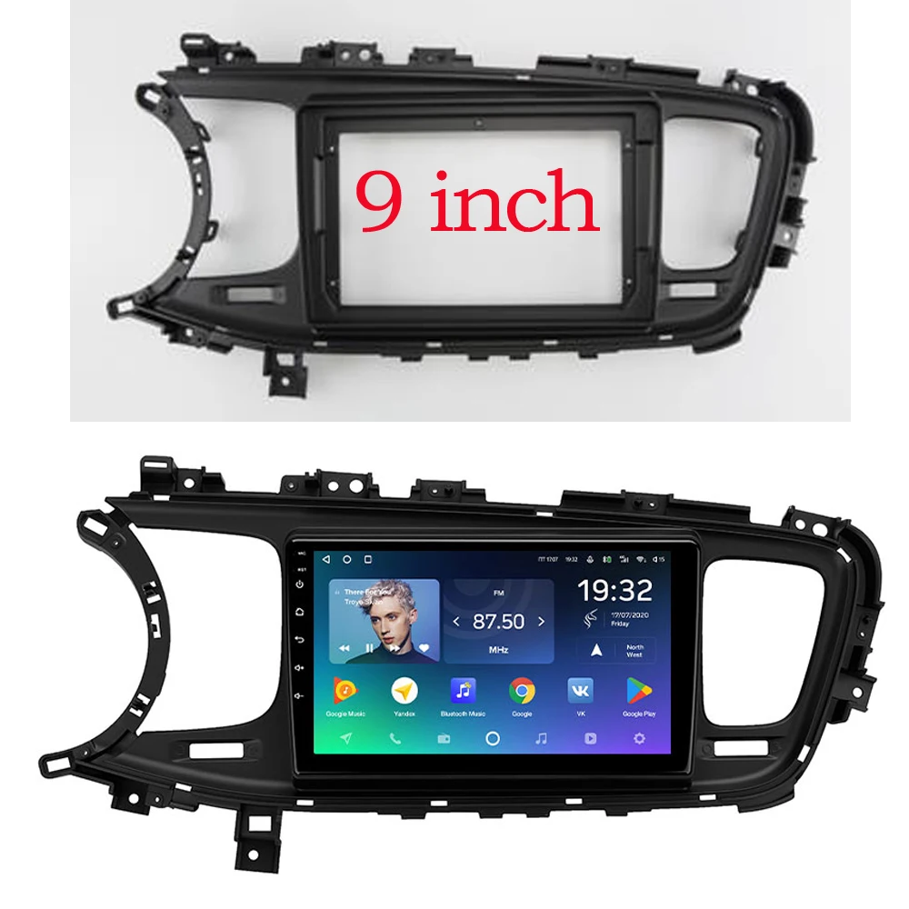 

9 inch Car Fascia Radio Panel for KIA Optima III (TF), K5 2013-2015 Dash Kit Install Facia Console Bezel Trim Adapter Plate