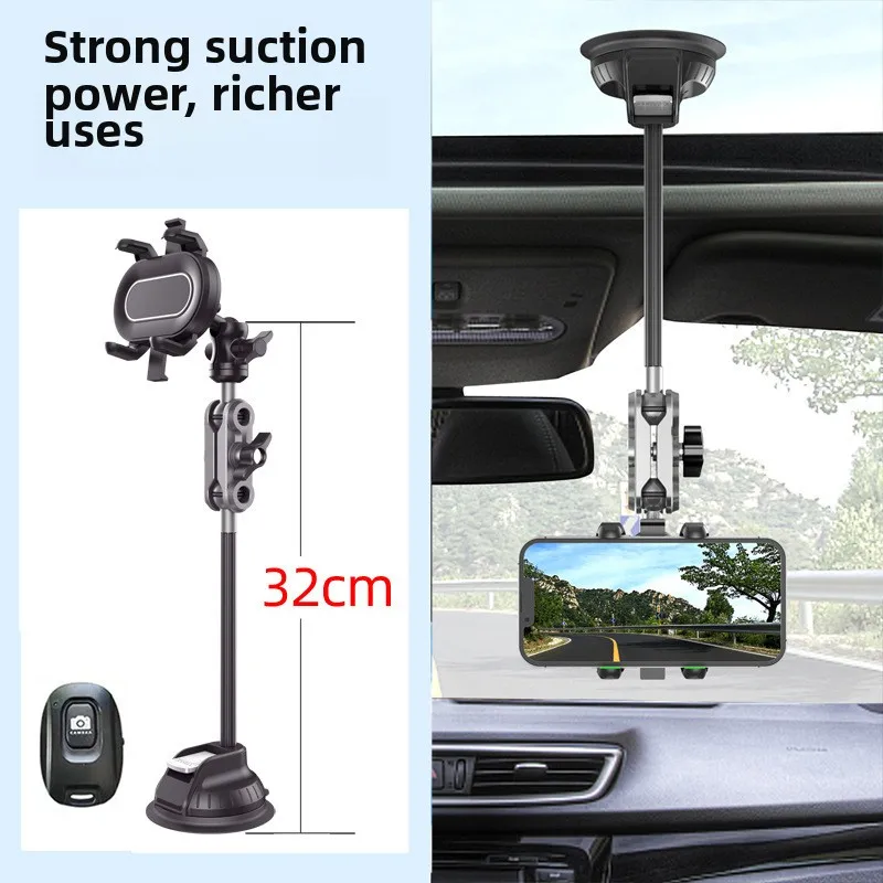 

Автомобильный держатель для телефона, автомобиль «Два в одном», прочная присоска, многоугольный регулируемый держатель из алюминиевого сплава