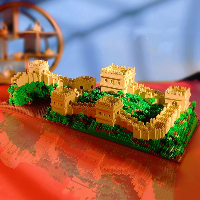 

3D Model DIY Mini Diamond Blocks Bricks Building World Architecture China The Great Wall Beacon Tower Toy for Children