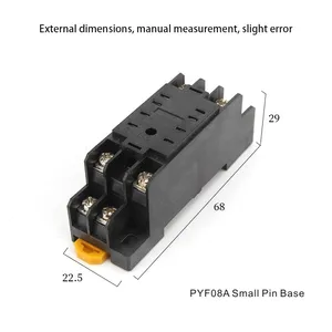 8Pin 11Pin 14Pin Relay Base PTF/PYF08A General Purposes LY2N MY2NJ Electronic Miniature Electromagnetic Relay Base 5A/10A 250V
