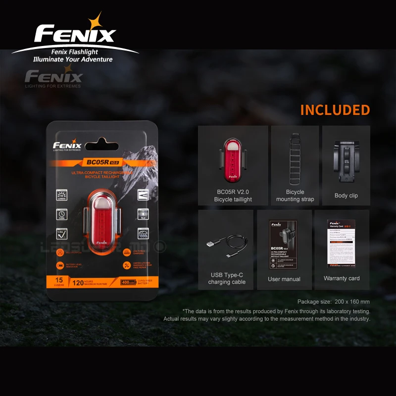 Fenix BC05R V2.0 Rechargeable Bicycle Tail Light / Bike Taillight with Ultra-long Run-time images - 6