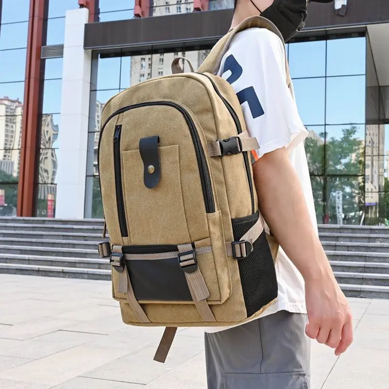 Xiaomi Mountaineering Bag Backpack New Canvas Large Capacity High School Backpack Outdoor Travel Bag Computer Bag Backpack Man