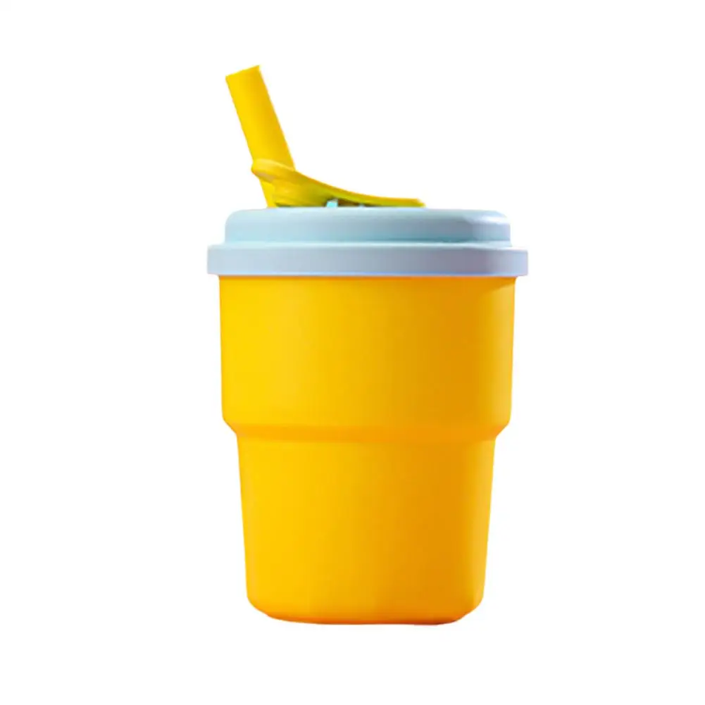 Пластиковая чашка для воды портативная герметичная разноцветная молока кофе
