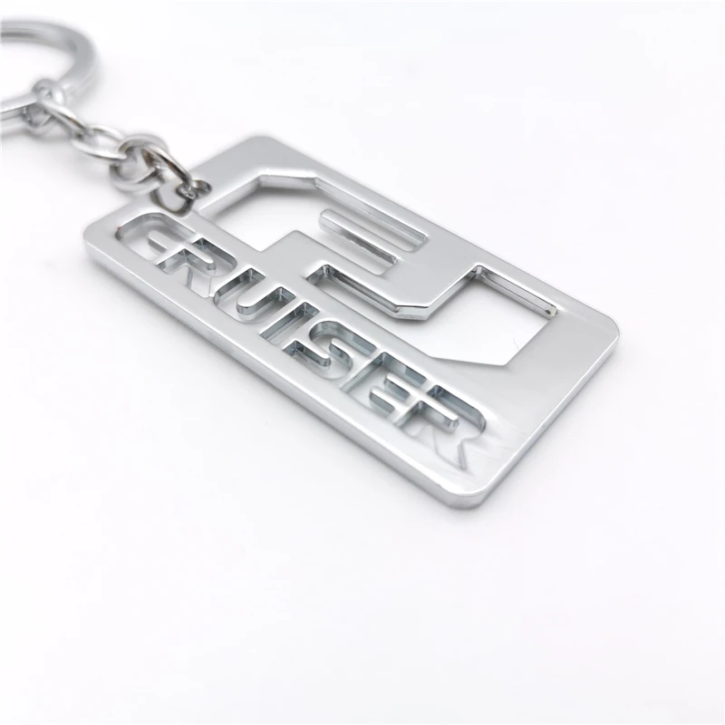 Car Keychain FJ Cruiser Keyring Metal Key Chain Ring Holder Badge for Toyota Land Cruiser 70 80 100 200 Prado 90 120 150 FJ 2018 images - 6