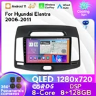 MEKEDE IPS 8 + 128G DSP Android11 автомобильный радиоприемник, мультимедийный плеер для Hyundai Elantra 2006 - 2011 GPS навигация Carplay Авто WIFI BT
