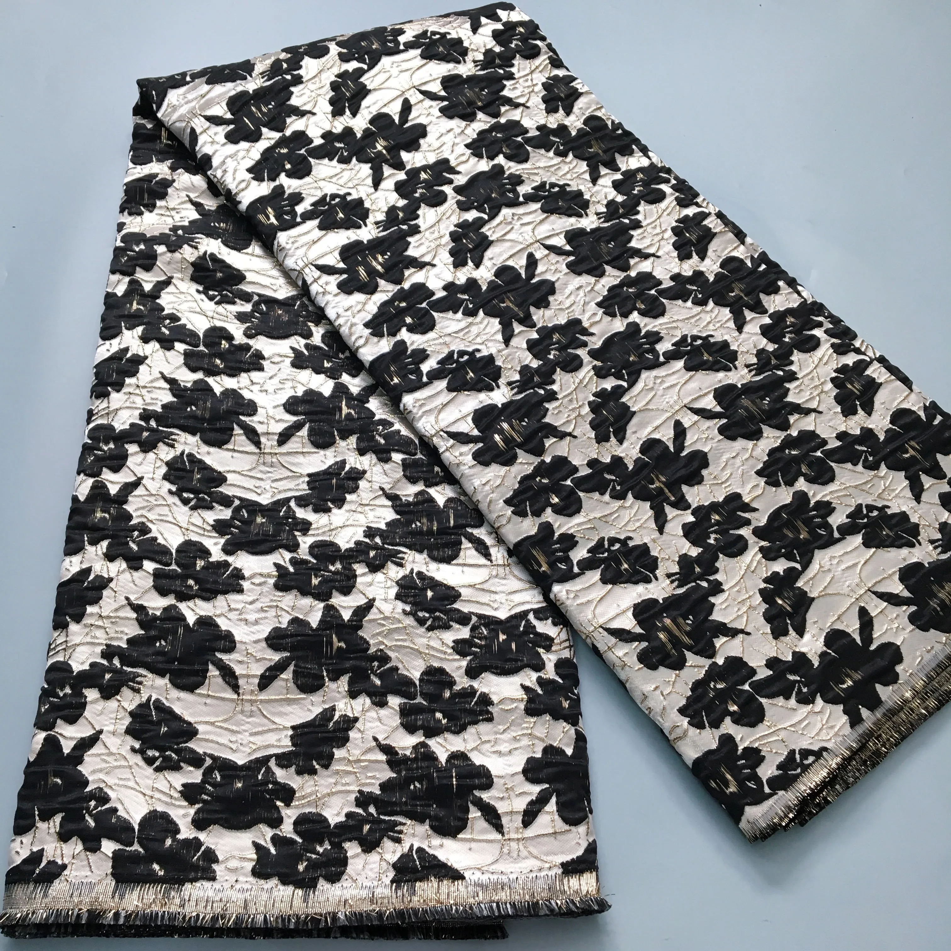 Африканский Жаккардовый Парчовый Ткань С Золотой Вышивкой Высокое Качество