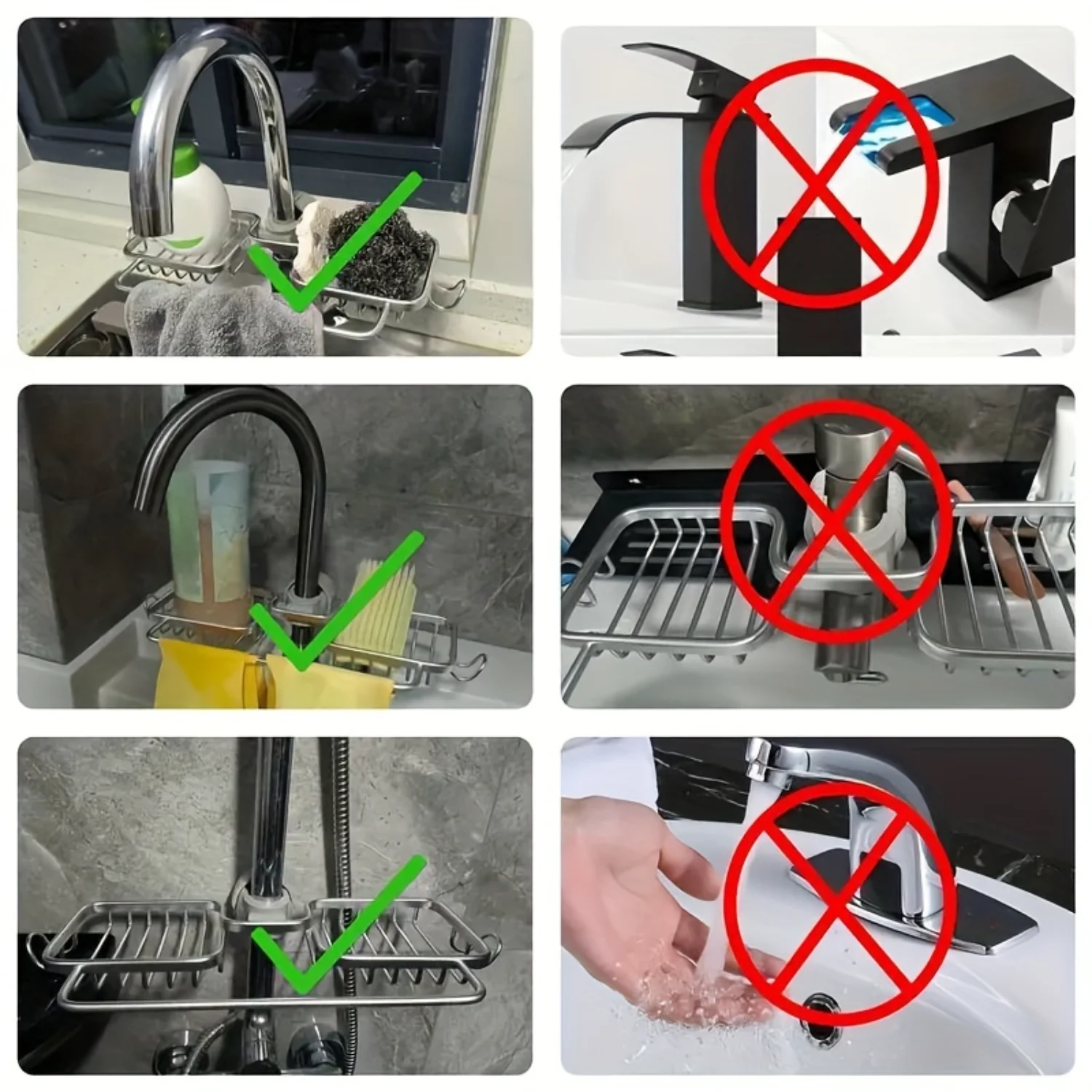 Алюминиевая полка для раковины губки и мыла подвесные корзины аксессуары