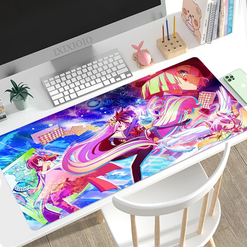 

Игровой коврик для мыши No Game No Life XL, новый большой компьютерный коврик для мыши под заказ XXL, коврик для клавиатуры, Мягкий Нескользящий Коврик для мыши из натурального каучука