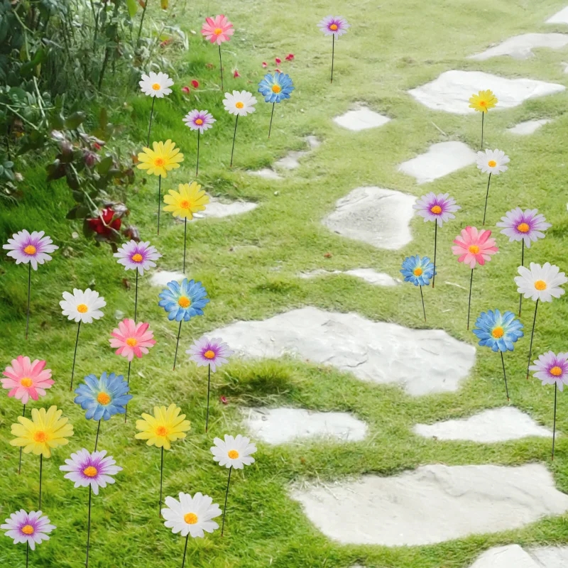 

Bunch of Butterflies Sunflower Daisy Garden Yard Planter Colorful Whimsical Butterfly Stakes Decor Outdoor Gardening Decoration