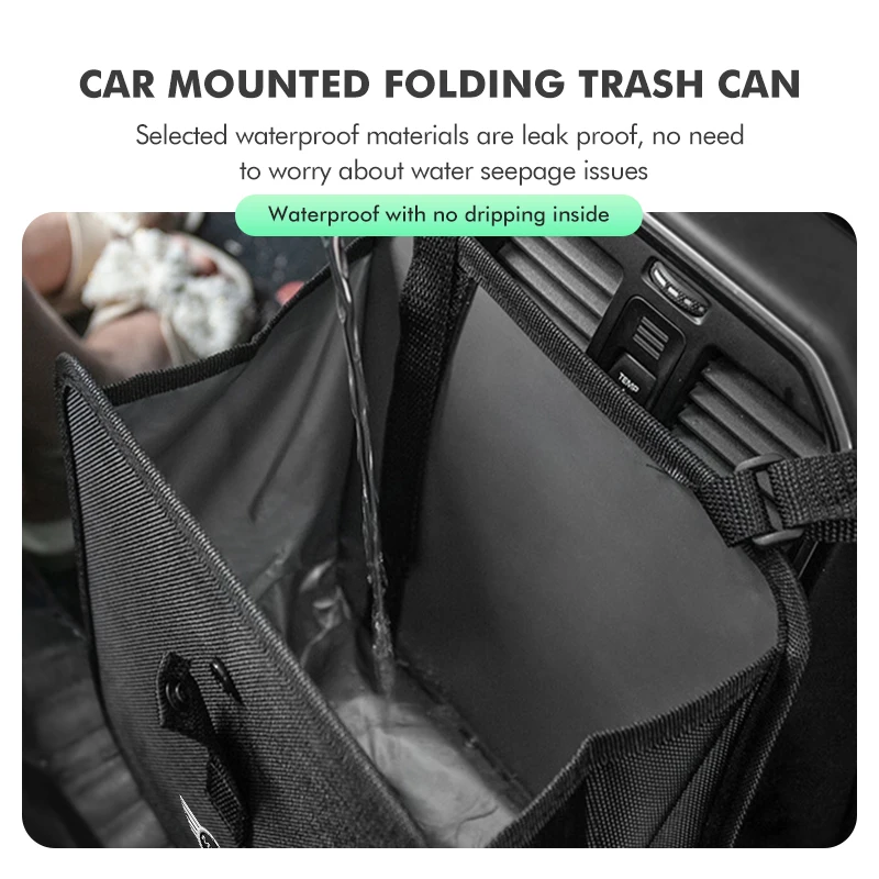 Складная мусорная корзина большой емкости на заднее сиденье автомобиля