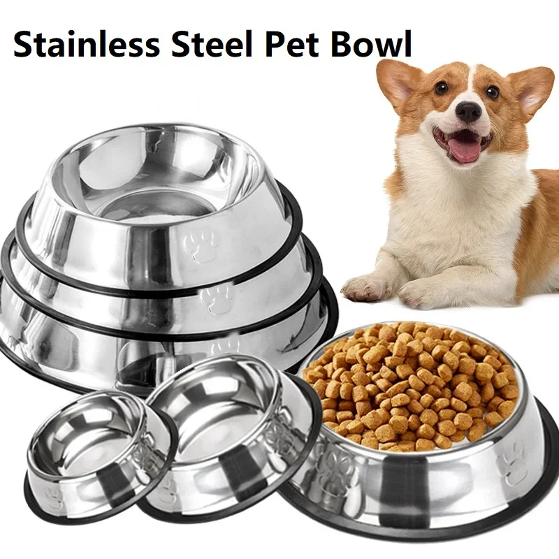 

Stainless Steel Dog Bowl Anti-Gulping Slow Feeder Safe Washable Pet Food Water Bowl Small Medium Large Dog Slow Eating