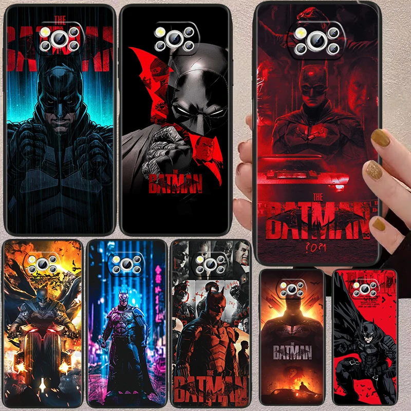 

DC Fashion Cool Batman Black Phone Case For Xiaomi Mi Poco X4 X3 NFC F4 F3 GT M5 M5s M4 M3 Pro C40 C3 5G Cover
