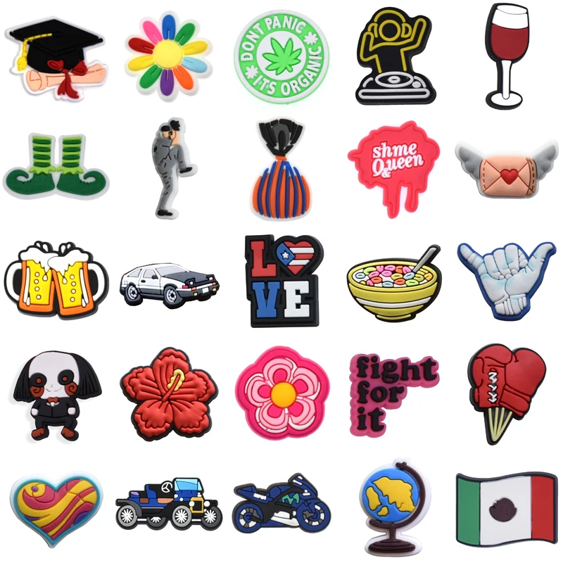 

Girl Shoe Charms Boy Shoes Accessories Kids Decorations for Croc Women Charm Wholesale Bulk Men Set Jeans Packs Para Pins Gifts