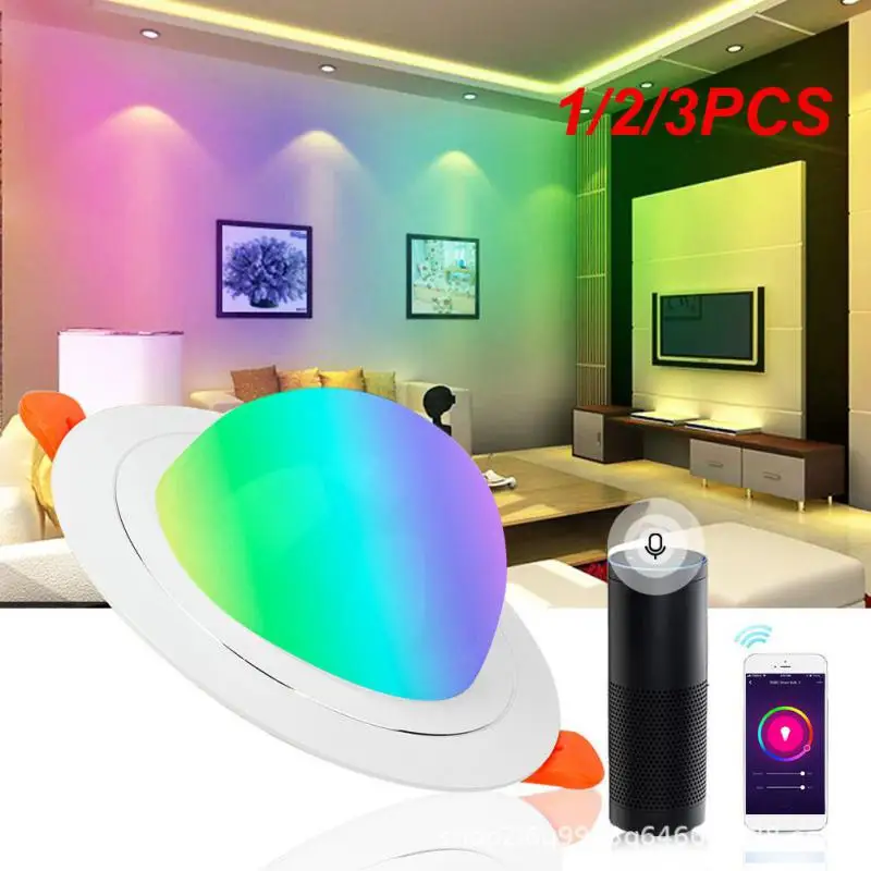 

1/2/3PCS 7w Wifi Led Lamp Ac85-265v Rgbw Change Timing Dimming Spot Rgbw Smart Home Smart Led Downlight Voice Control Remote