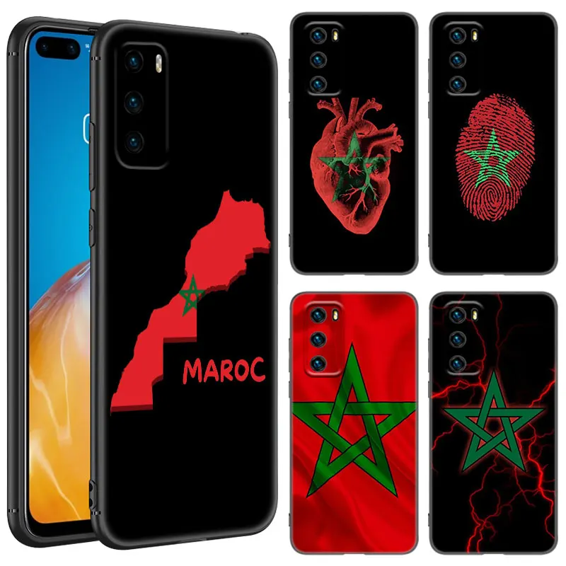 Чехол с марокканским флагом для телефона Huawei Pura 70 Ultra P20 P30 P40 Lite P60 Art P50 Pro P50E P Smart 2018